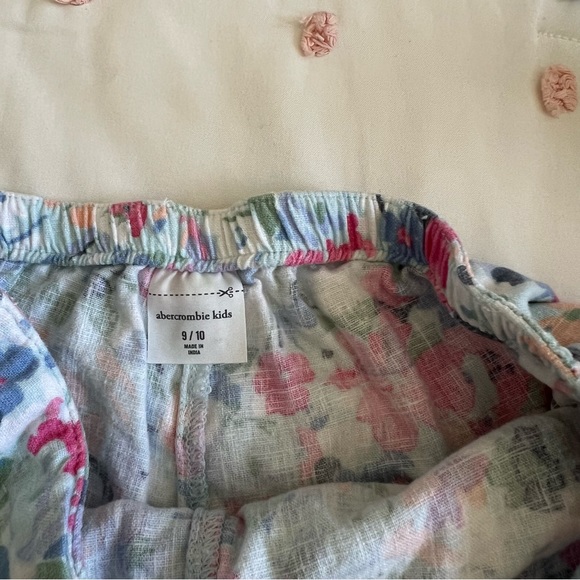 SOLD Abercrombie Kids Floral Linen Matching Set Girls size 9/10 - Picture 6 of 9